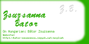 zsuzsanna bator business card
